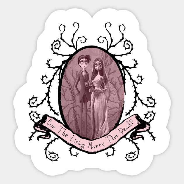 Corpse Bride Emily And Victor Portrait Girls Sticker by Leblancd Nashb